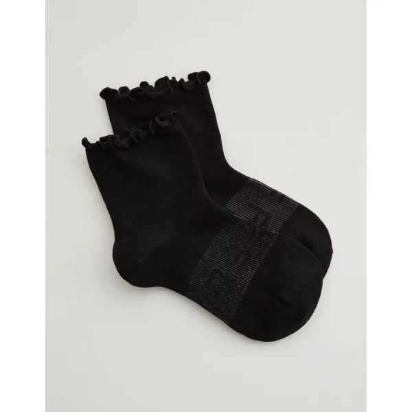 OFFLINE By Aerie Athletic Ruffle Sock - True Black
