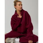 OFFLINE By Aerie Cloud Fleece Classic Length Hoodie - Deep Cherry