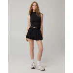OFFLINE By Aerie Pleated Bow Skirt - True Black