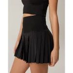 OFFLINE By Aerie Seamless Pleated Mini Skort - True Black