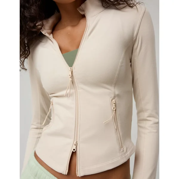 OFFLINE By Aerie The Hugger Full Zip Jacket - Cake Batter