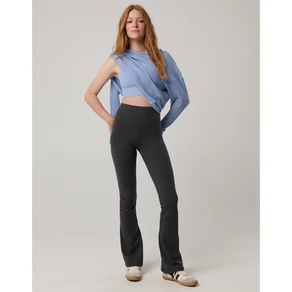 OFFLINE By Aerie The Hugger High Waisted Bootcut Legging - Smoked Gray