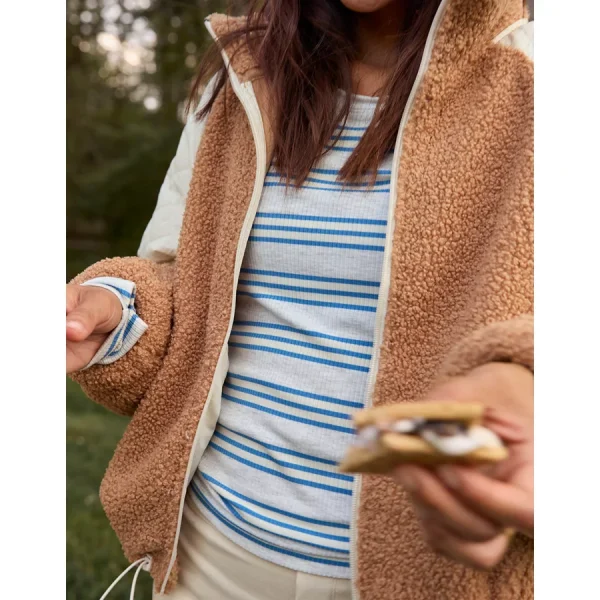 OFFLINE By Aerie Thumbs Up Fitted Ribbed T-Shirt - Light Gray