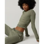 OFFLINE By Aerie Weekend Away Long Sleeve T-Shirt - Olive Fun