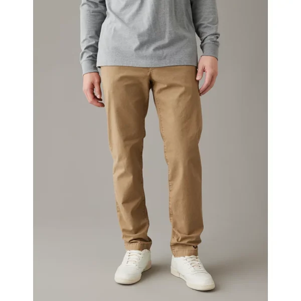 AE Flex Slim Straight Lived-In Khaki Pant - Toasted Almond