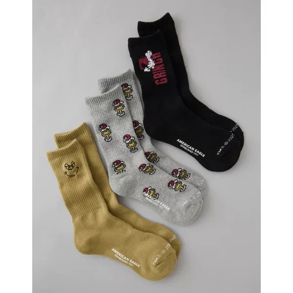 AE Grinch Crew Socks 3-Pack - Multi-pack