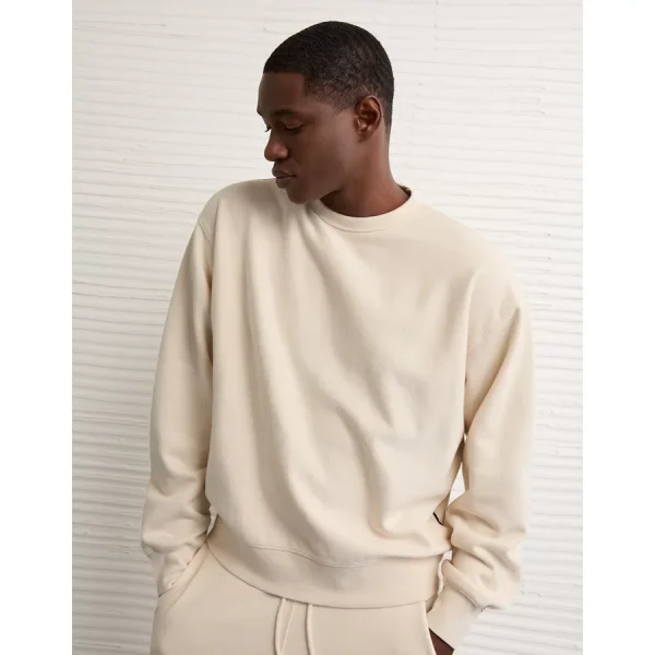 AE Laidback Luxe Heavyweight Sweatshirt - Cream