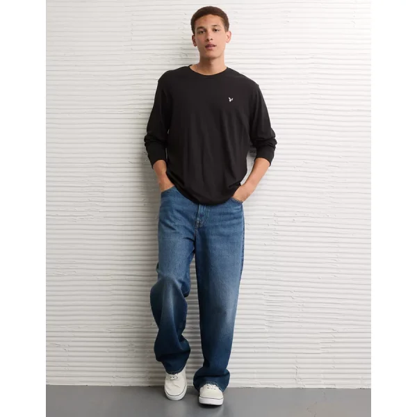 AE Lightweight Icon Long-Sleeve T-Shirt - Onyx Black