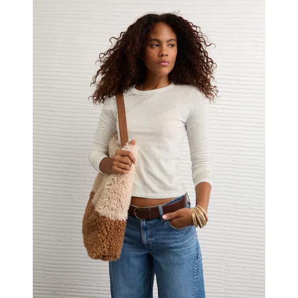 AE Long Sleeve Hey Baby Tee - White