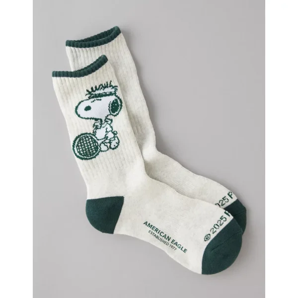 AE Peanuts Terry Crew Socks - Gray