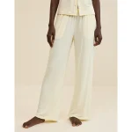 Aerie Real Soft® Ruffle Trouser PJ Pant - Natural Yellow