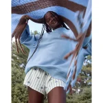 Aerie Très Chic Chenille Sweatshirt - Monaco Blue