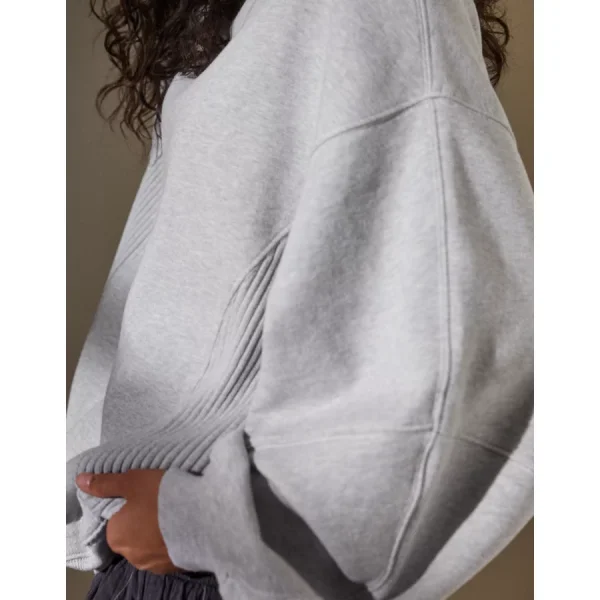 Aerie Très Chic Sweatshirt - Medium Heather Gray
