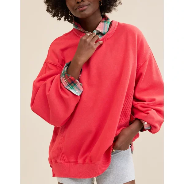 Aerie Très Chic Sweatshirt - Bright Red