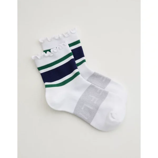 OFFLINE By Aerie Athletic Ruffle Sock - Navy