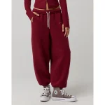 OFFLINE By Aerie Cloud Fleece Baggy Jogger - Deep Cherry