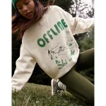 OFFLINE By Aerie Cloud Fleece Oversized Crewneck Sweatshirt - Heather Frost