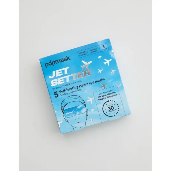 Popmask Jet Setter Self Heating Eye Masks - Blue