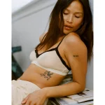 Show Off Mesh Triangle Bralette - Sandbar