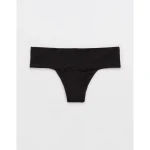 SMOOTHEZ Everyday Thong Underwear - True Black