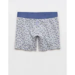 Superchill Cotton High Waisted Boxer Underwear - Marbled Blue
