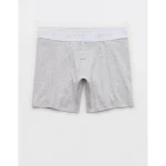 Superchill Cotton High Waisted Logo Boxer Underwear - Medium Heather Gray