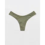 Superchill Modal Thong Underwear - Olive Fun