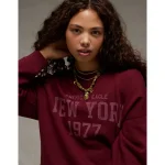AE Funday Graphic Sweatshirt - Maroon