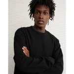 AE Laidback Luxe Heavyweight Sweatshirt - Black