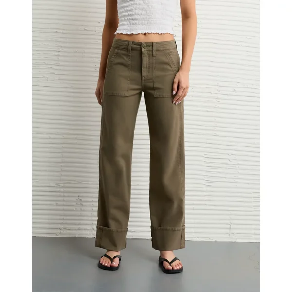 AE Stretch High-Waisted Utility Stovepipe Pant - Bunker Olive
