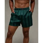 AEO Men's Satin Pocket Boxer Short - Green