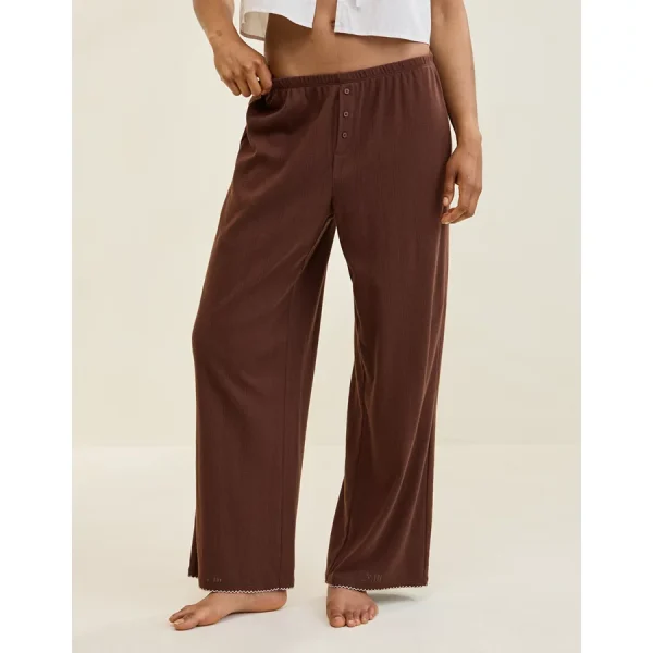 Aerie Off-Duty Pointelle Trouser PJ - Canyon Sun