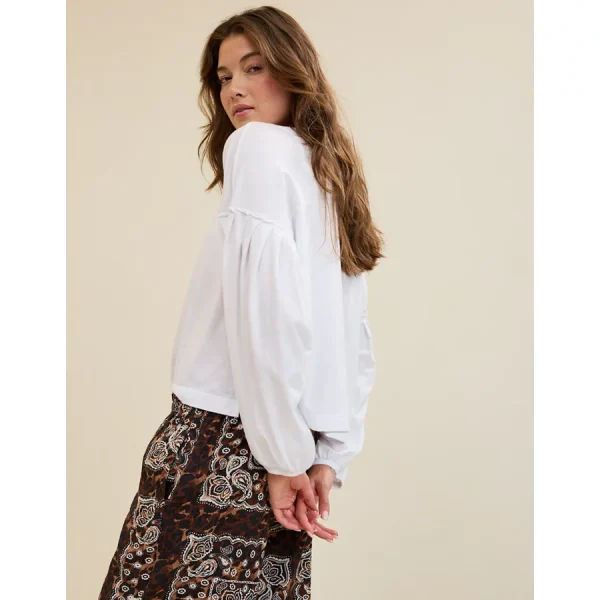 Aerie Slouchy Balloon Sleeve T-Shirt - White