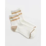 Aerie Striped Quarter Socks - Cake Batter