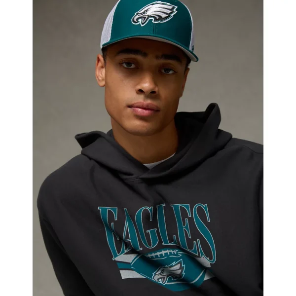 NFL Philadelphia Eagles Graphic Hoodie - Washed Black