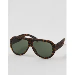 OFFLINE By Aerie Pilot Sunglasses - Deep Earth