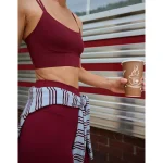 OFFLINE By Aerie Real Me Hold Up! Strappy Sports Bra - Deep Cherry