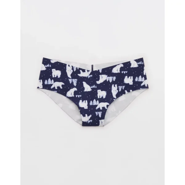 Superchill No Show Cotton Cheeky Underwear - Marbled Blue