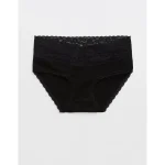 Superchill Vintage Lace Cotton Boybrief Underwear - True Black