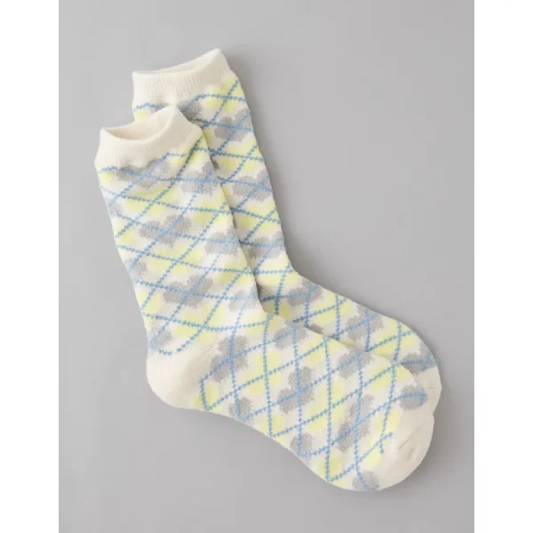 AE Hearts Crew Socks - Neon Yellow