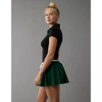 AE High-Waisted Knit Mini Skort - Green