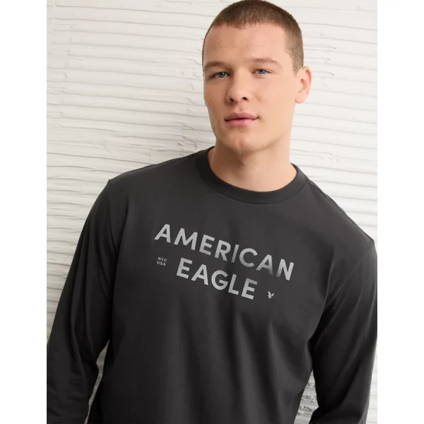 AE Icon Long-Sleeve T-Shirt - Charcoal