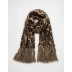 AE Leopard Print Scarf - Chocolate