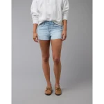 AE Next Level High-Waisted Denim Short Short - Iced Light Indigo