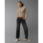 AE Stretch Curvy High-Waisted Stovepipe Jean - Black