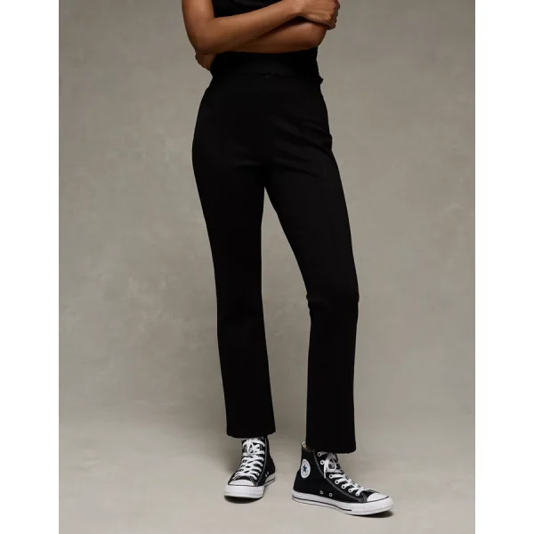 AE Stretch High-Waisted Ankle Skinny Kick Pant - Black