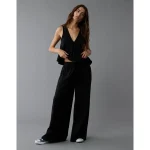 AE Sunchaser Knit High-Waisted Pant - Black