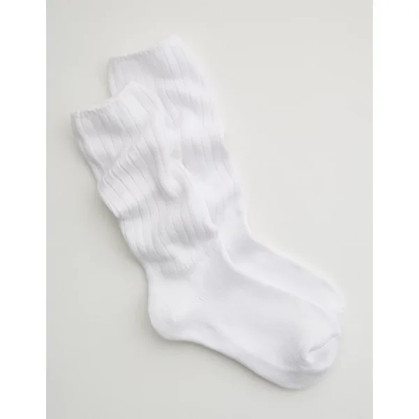 Aerie Marled Slouchy Socks - White