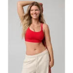 OFFLINE By Aerie Real Me Hold Up! Strappy Sports Bra - Bright Red