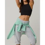 OFFLINE By Aerie Real Me XTRA High Neck Sports Bra - Black